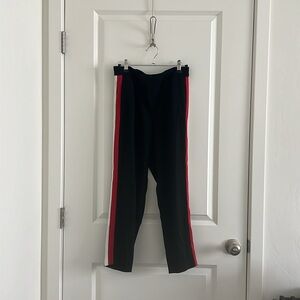 Aritzia Babaton Conan Pant - Black w/ Red & White Trim Details (4, 10)